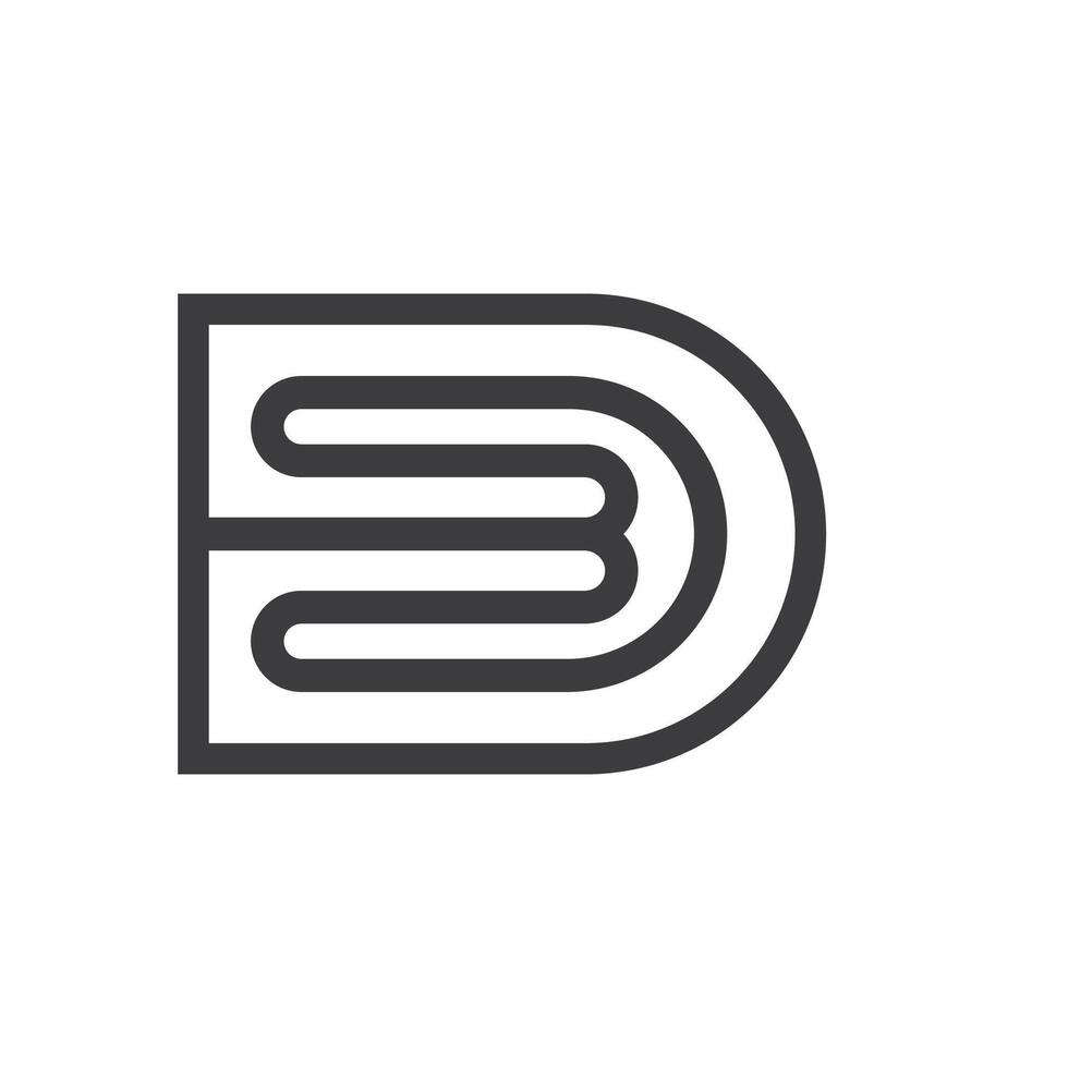 eerste brief bd logo of db logo vector ontwerp sjabloon