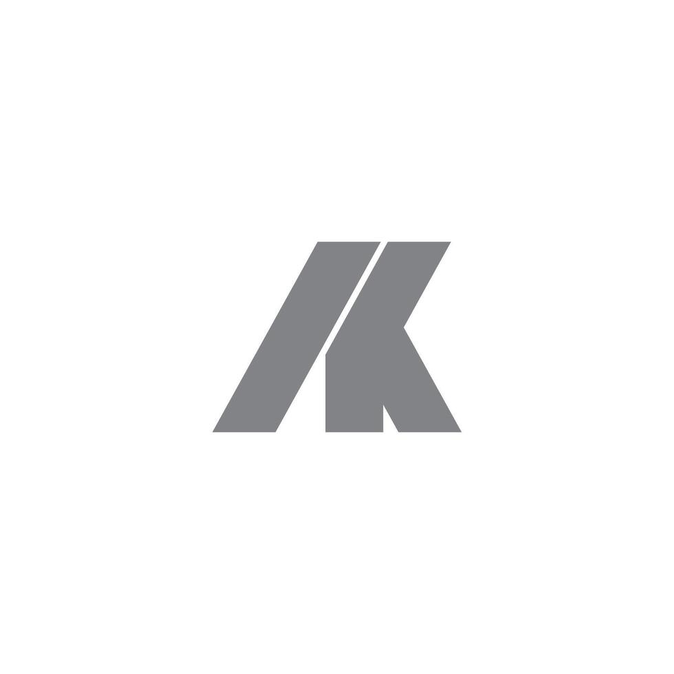 eerste brief ak logo of ka logo vector ontwerp sjabloon