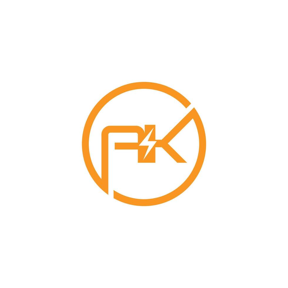 eerste brief ak logo of ka logo vector ontwerp sjabloon