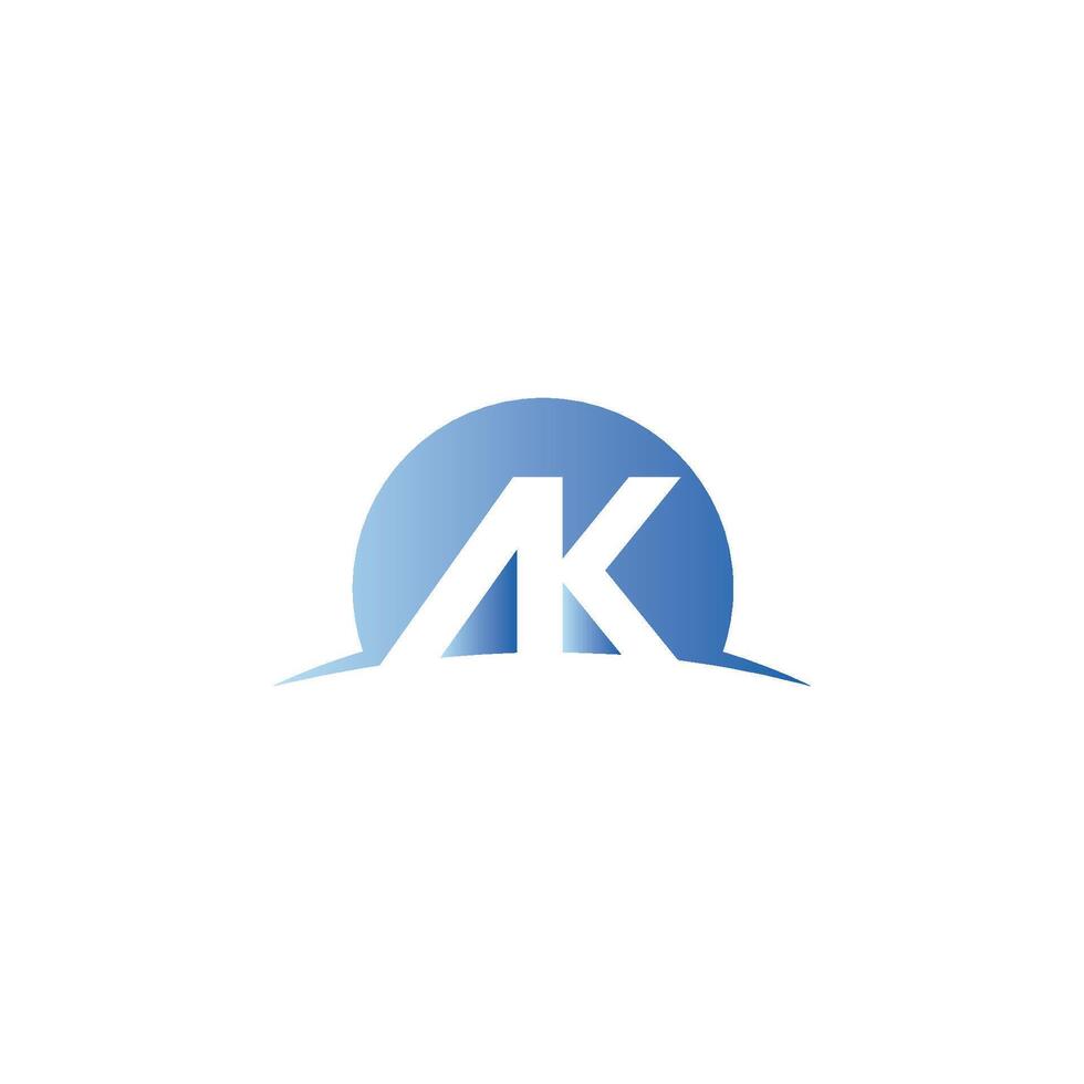 eerste brief ak logo of ka logo vector ontwerp sjabloon