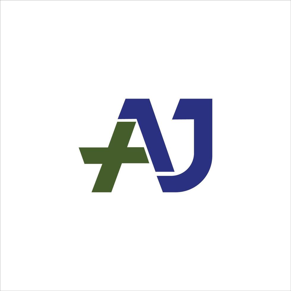 eerste brief ja of aj logo vector ontwerp sjabloon