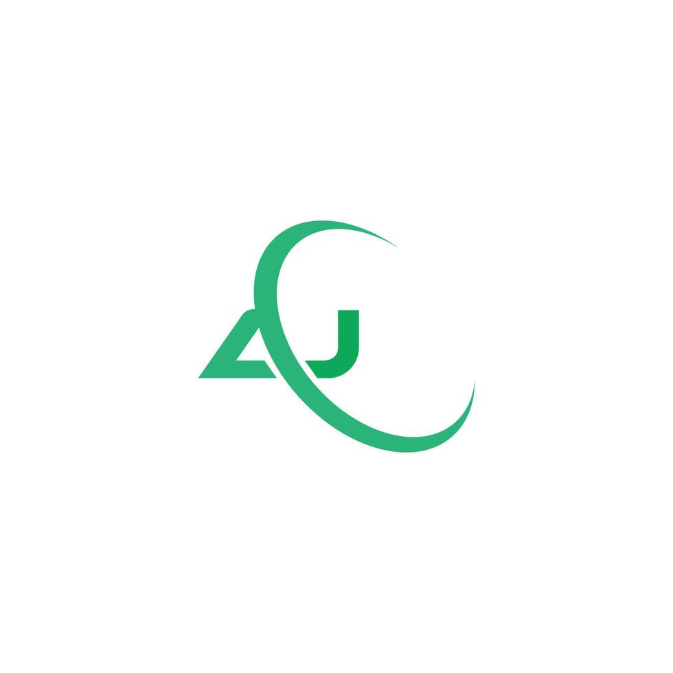 eerste brief ja of aj logo vector ontwerp sjabloon