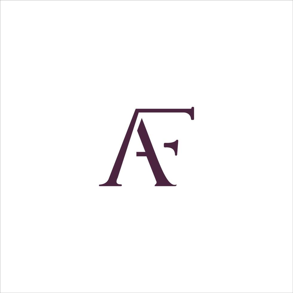 eerste brief af of fa logo ontwerp sjabloon vector