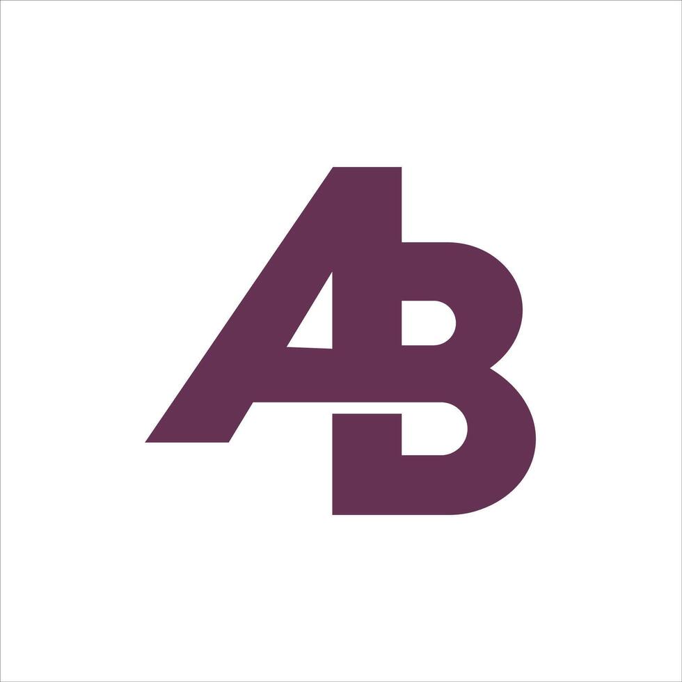 eerste brief ab of ba logo ontwerp sjabloon vector