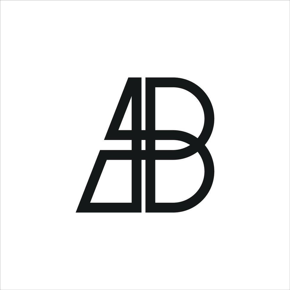 eerste brief ab of ba logo ontwerp sjabloon vector