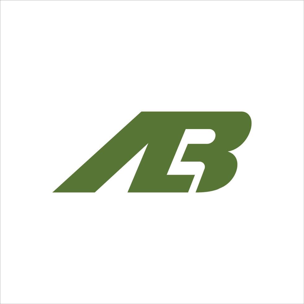 eerste brief ab of ba logo ontwerp sjabloon vector