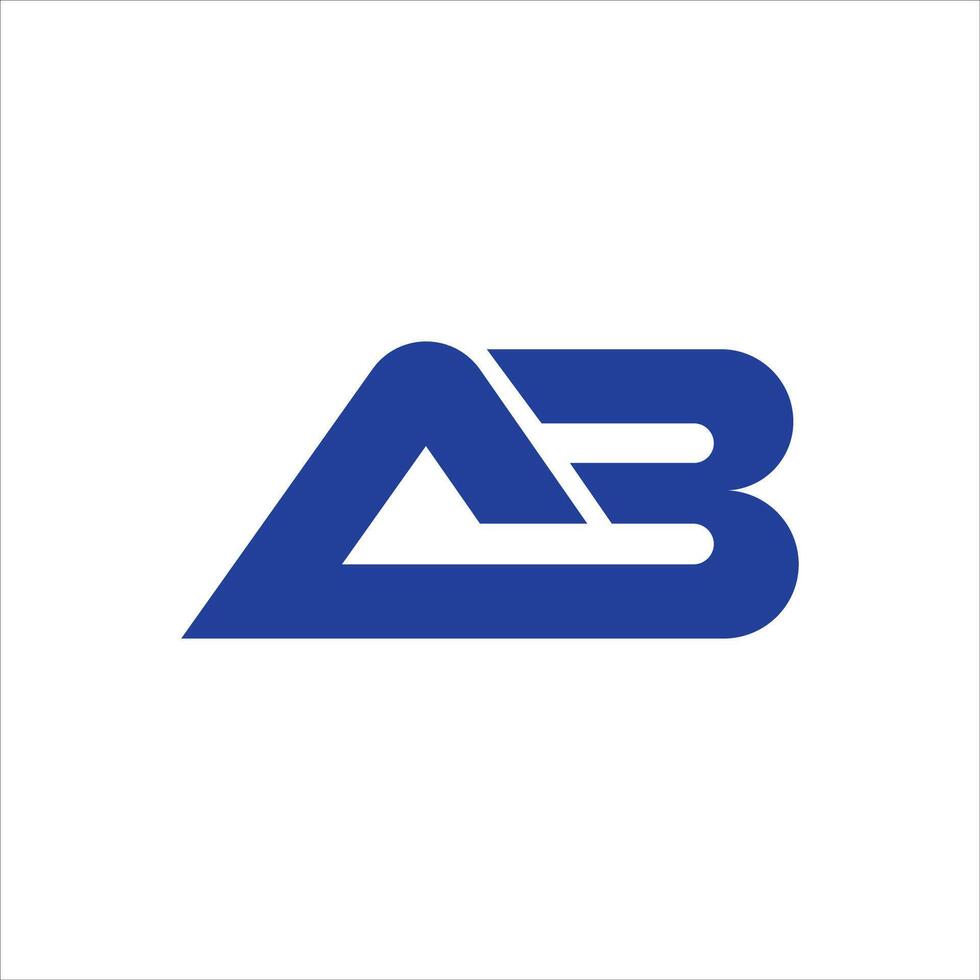 eerste brief ab of ba logo ontwerp sjabloon vector