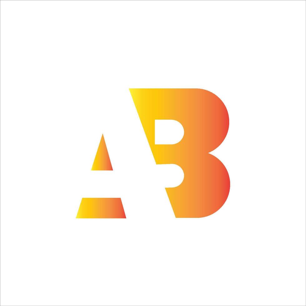 eerste brief ab of ba logo ontwerp sjabloon vector