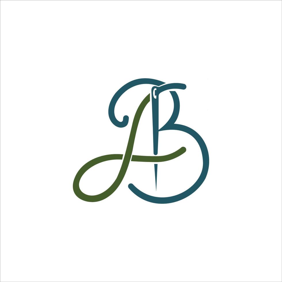 eerste brief ab of ba logo ontwerp sjabloon vector