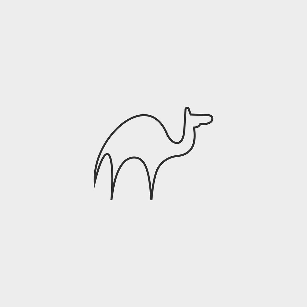 dier kameel logo ontwerp sjabloon vector