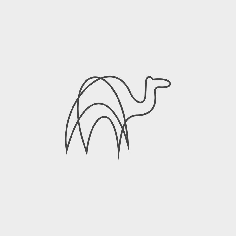 dier kameel logo ontwerp sjabloon vector