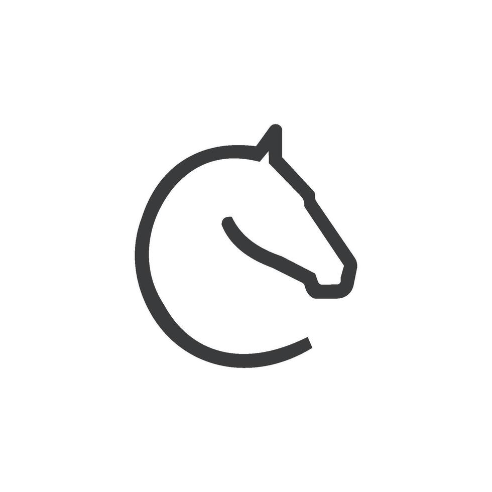 dier paard logo vector ontwerp sjabloon