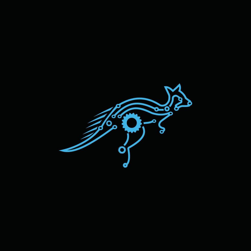 Kangoeroe logo ontwerpsjabloon vector