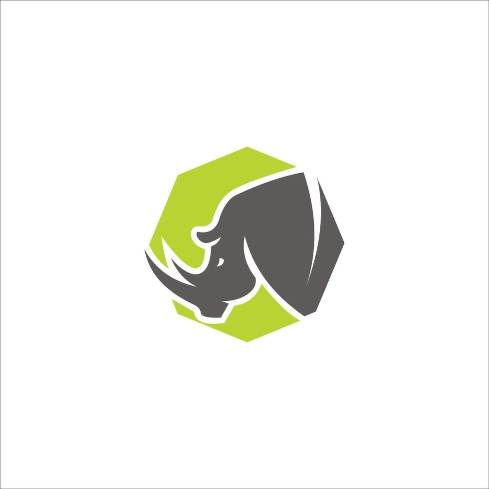 dier neushoorn logo ontwerp sjabloon vector