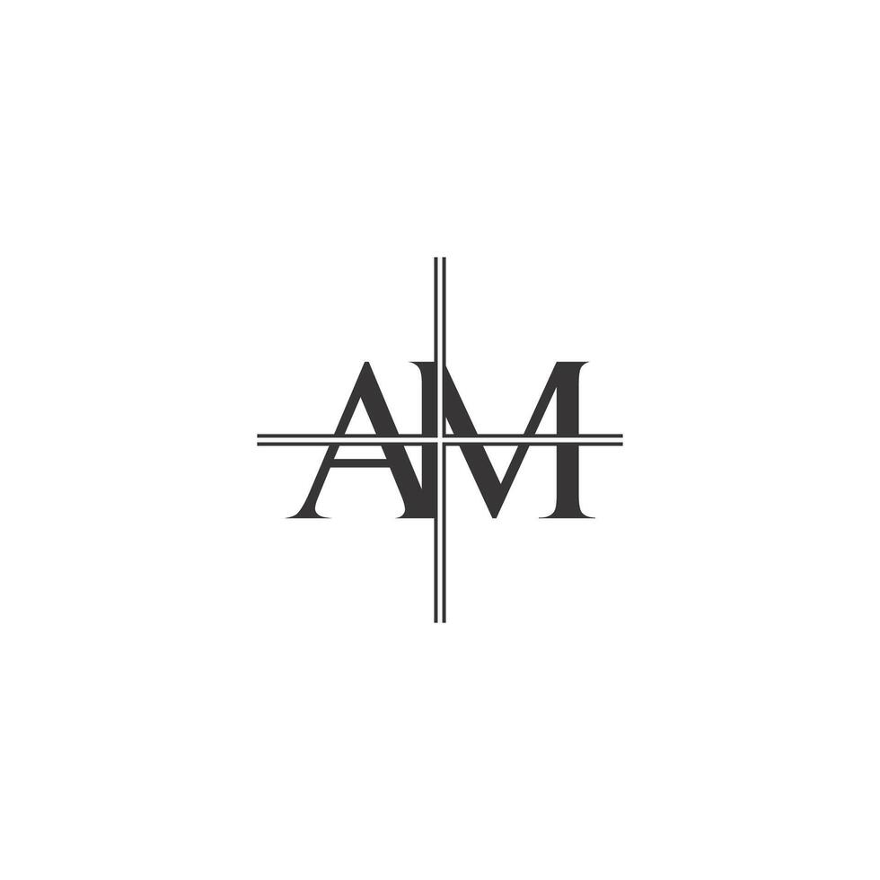 ben, ma, een en m abstract eerste monogram brief alfabet logo ontwerp vector