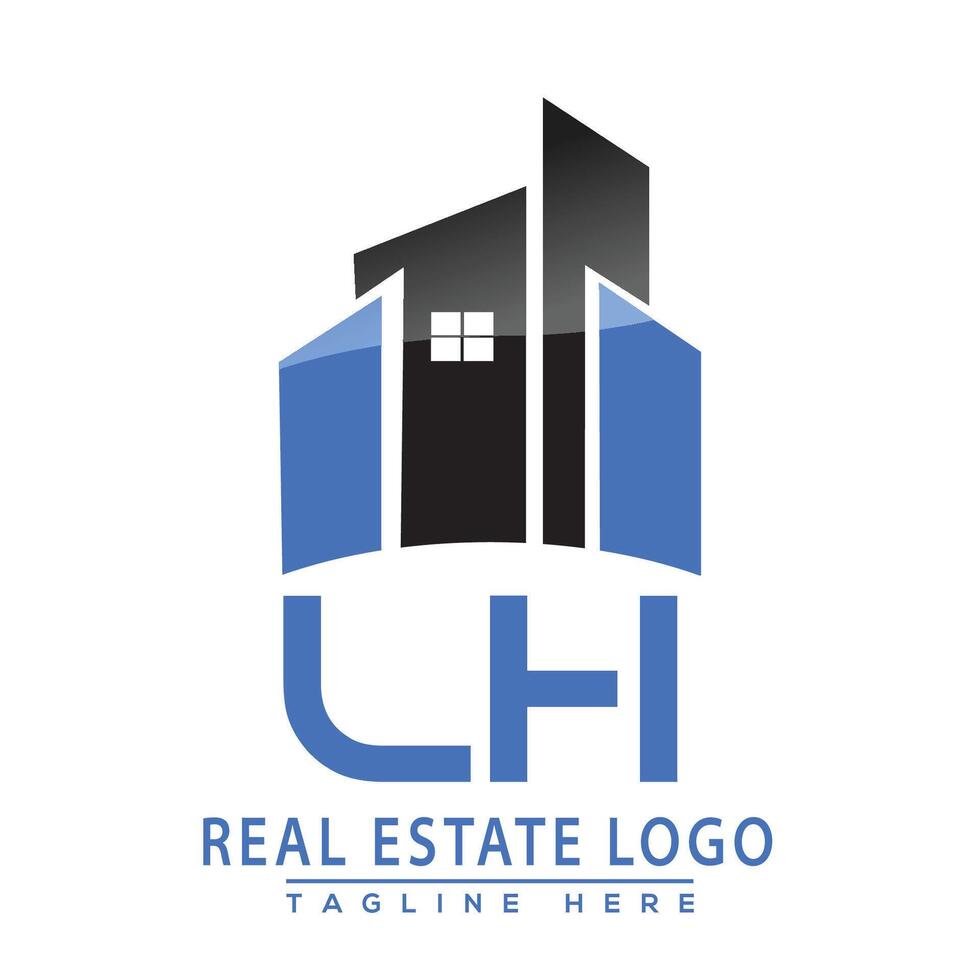 lh echt landgoed logo ontwerp huis logo voorraad vector. vector