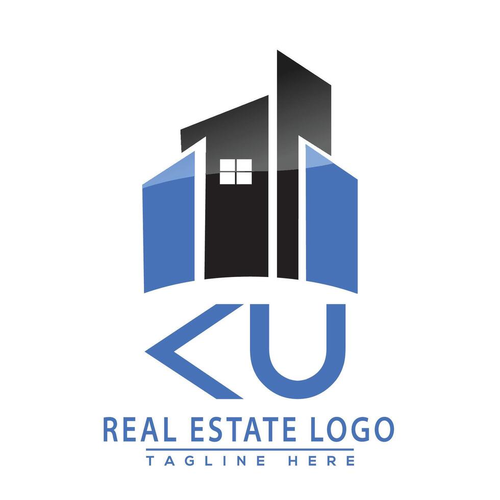 ku echt landgoed logo ontwerp huis logo voorraad vector. vector