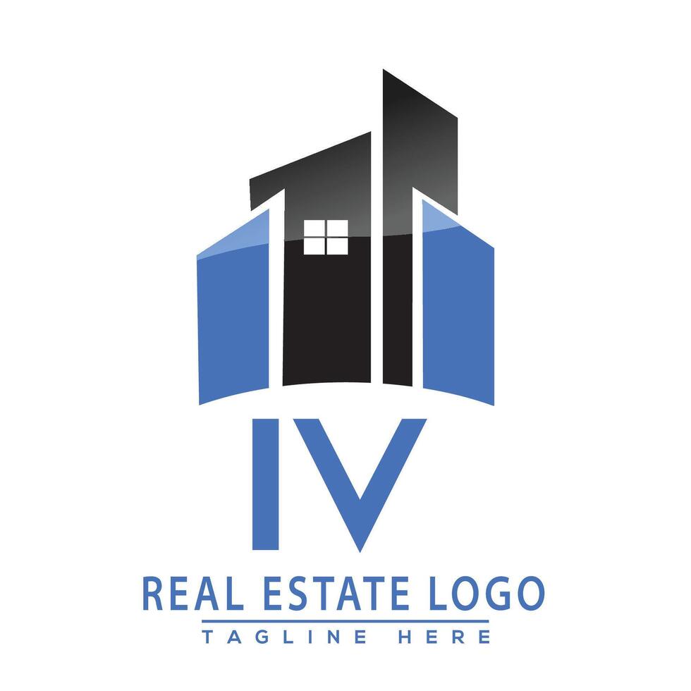 iv echt landgoed logo ontwerp huis logo voorraad vector. vector