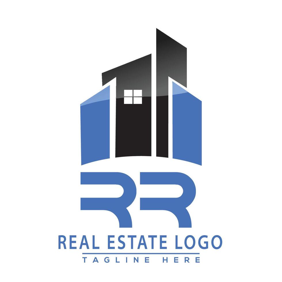 rr echt landgoed logo ontwerp huis logo voorraad vector. vector