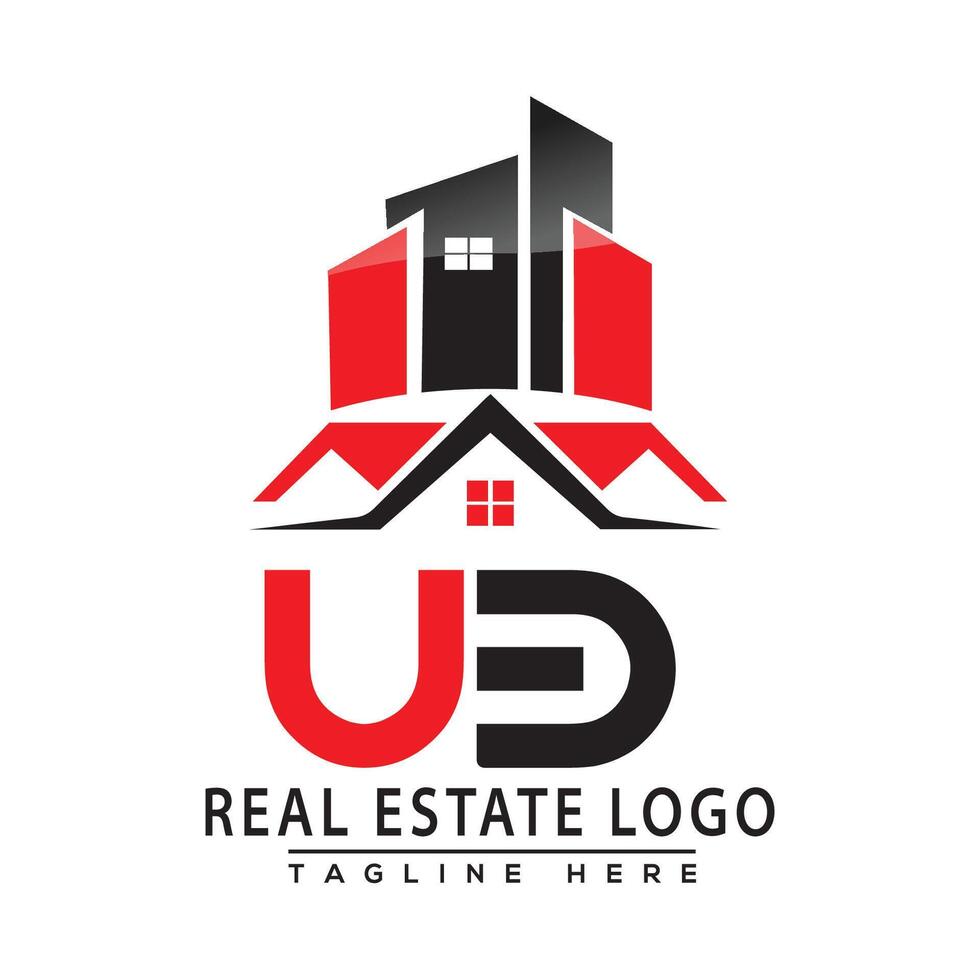 ub echt landgoed logo rood kleur ontwerp huis logo voorraad vector. vector