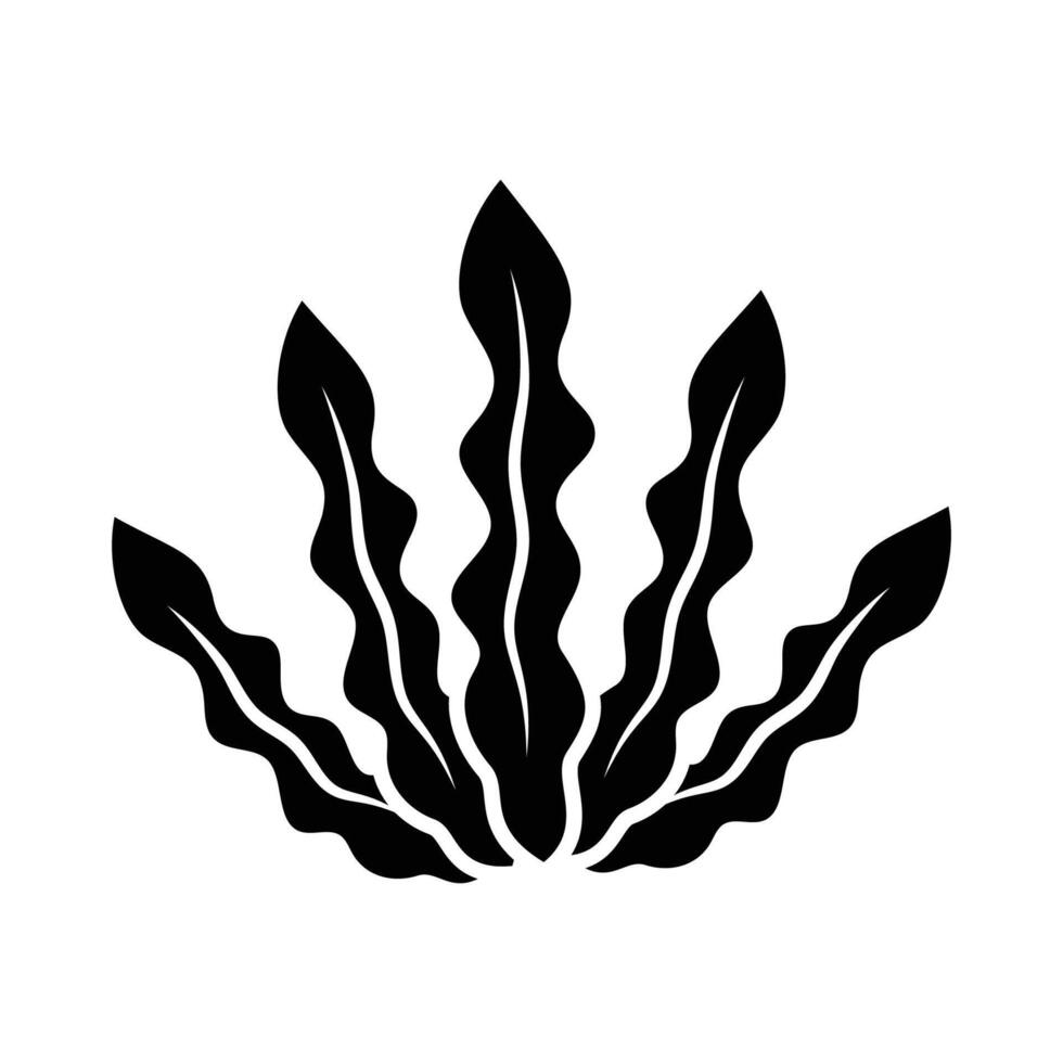 zeewier icoon vector ontwerp sjabloon in wit achtergrond