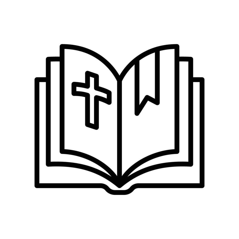 Bijbel icoon vector ontwerp sjabloon in wit achtergrond