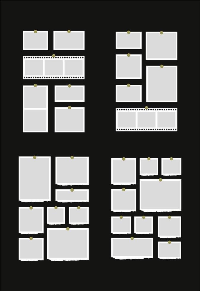 afbeeldingen of foto's kader collage abstract foto kaders en digitaal foto muur sjabloon vector