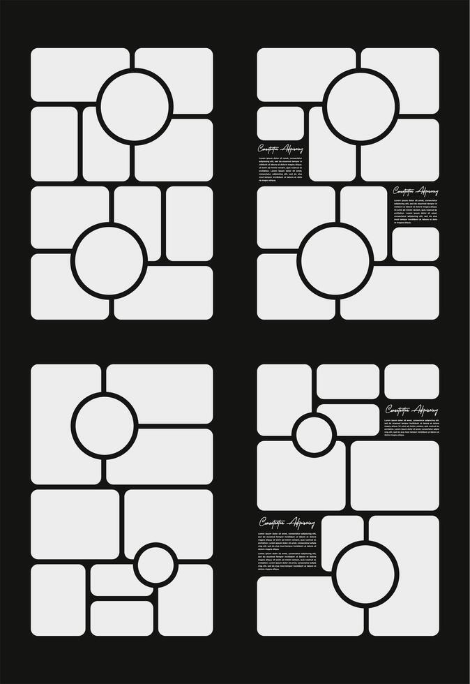 afbeeldingen of foto's kader collage en digitaal foto muur sjabloon vector