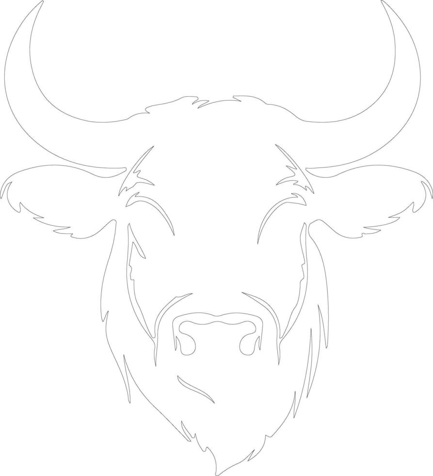 stier schets silhouet vector