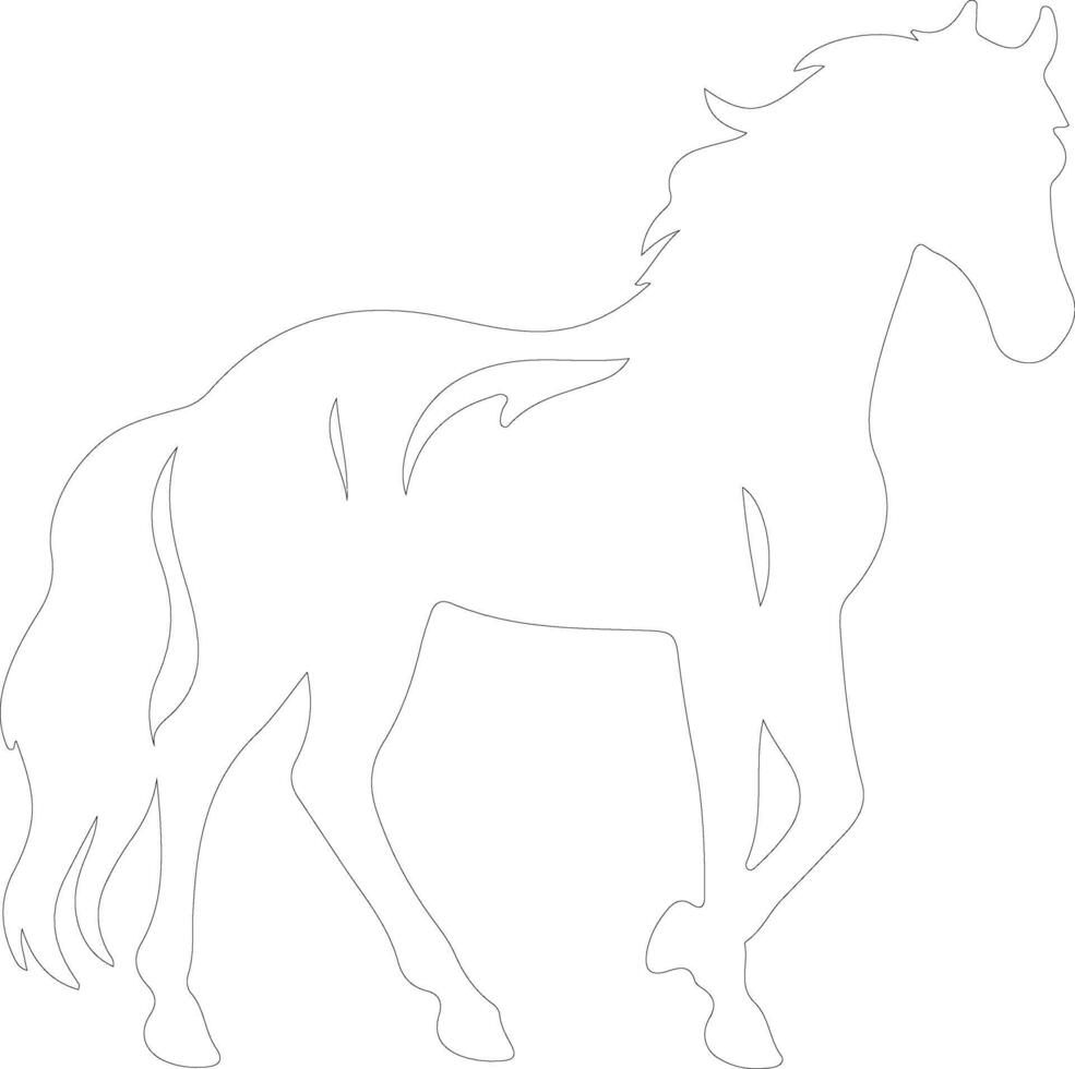 paard schets silhouet vector