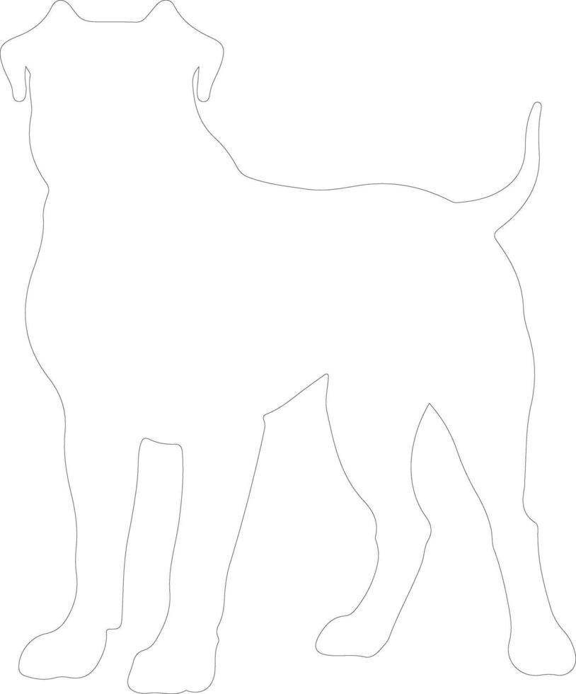 presa canario schets silhouet vector