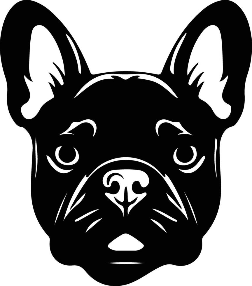 Frans bulldog silhouet portret vector