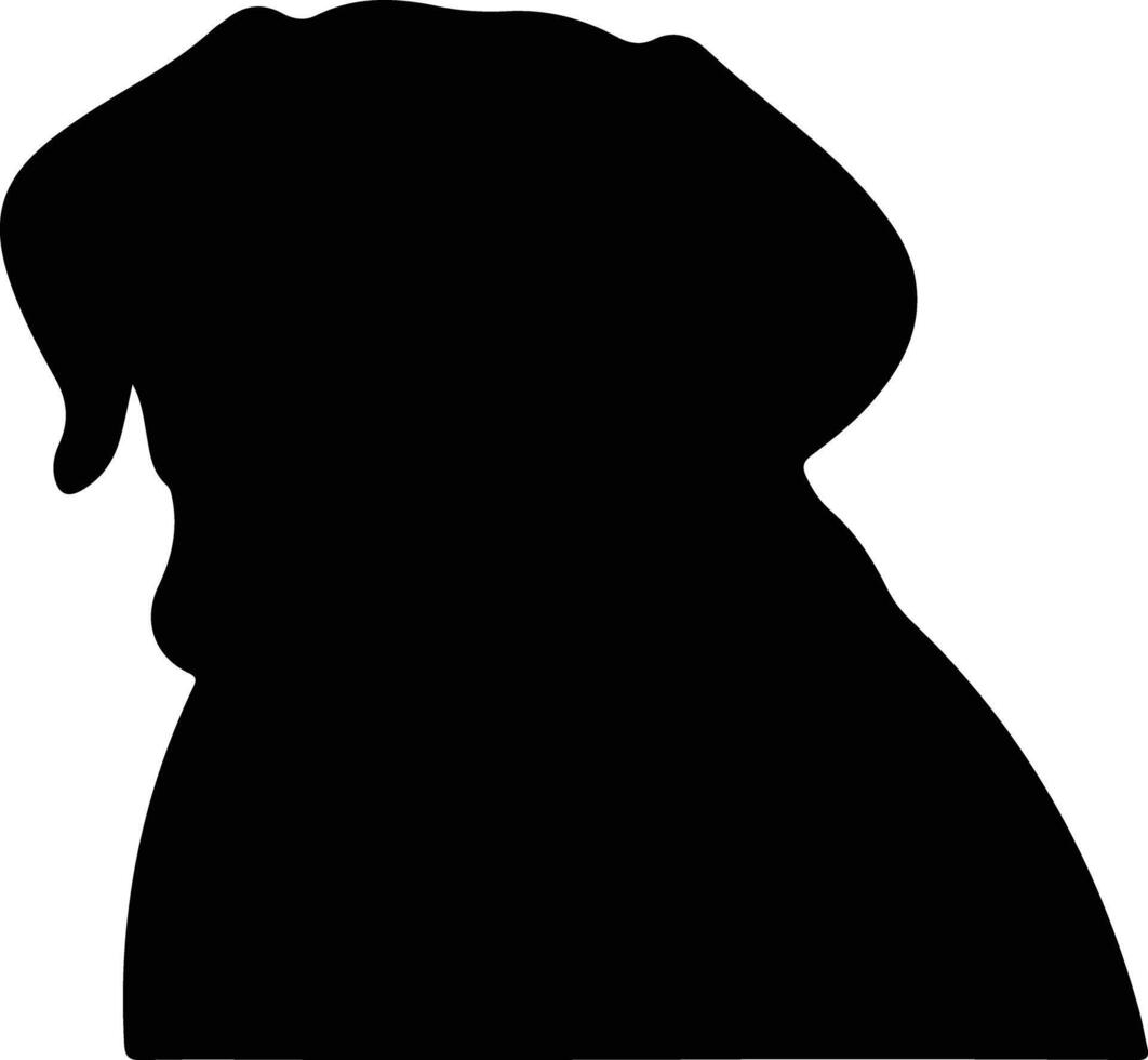 hondje de Bordeaux zwart silhouet vector