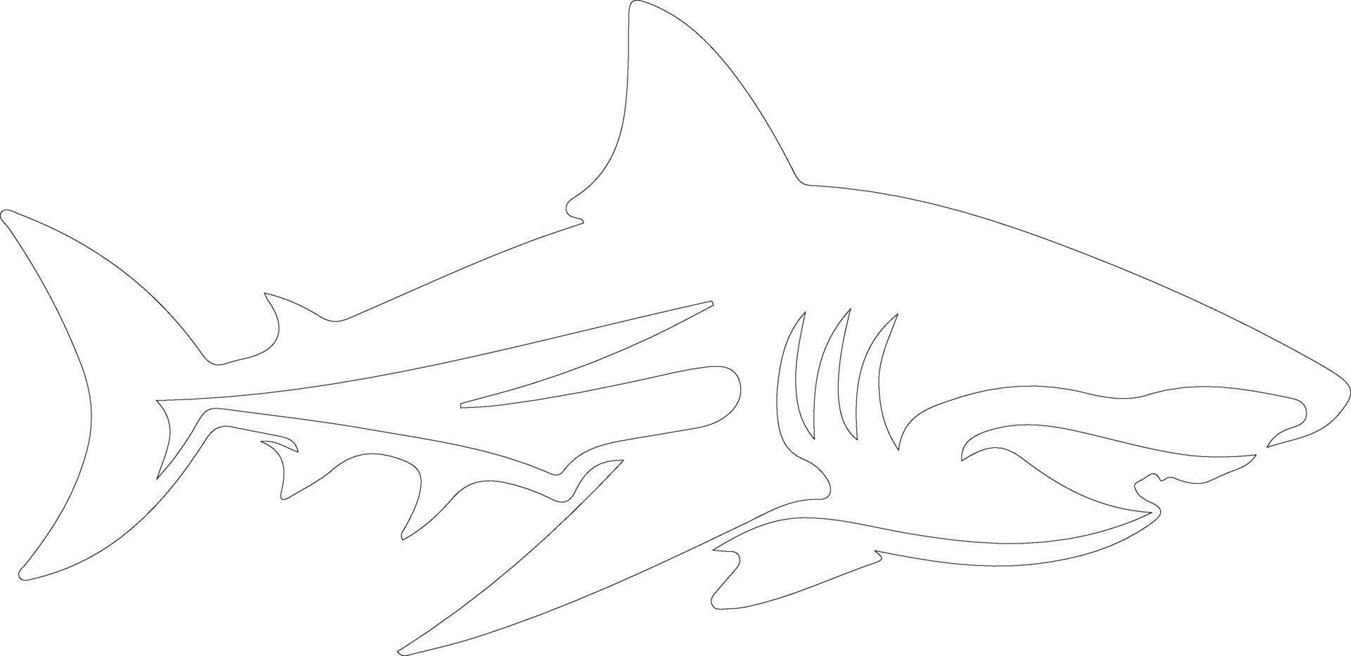 citroen haai schets silhouet vector
