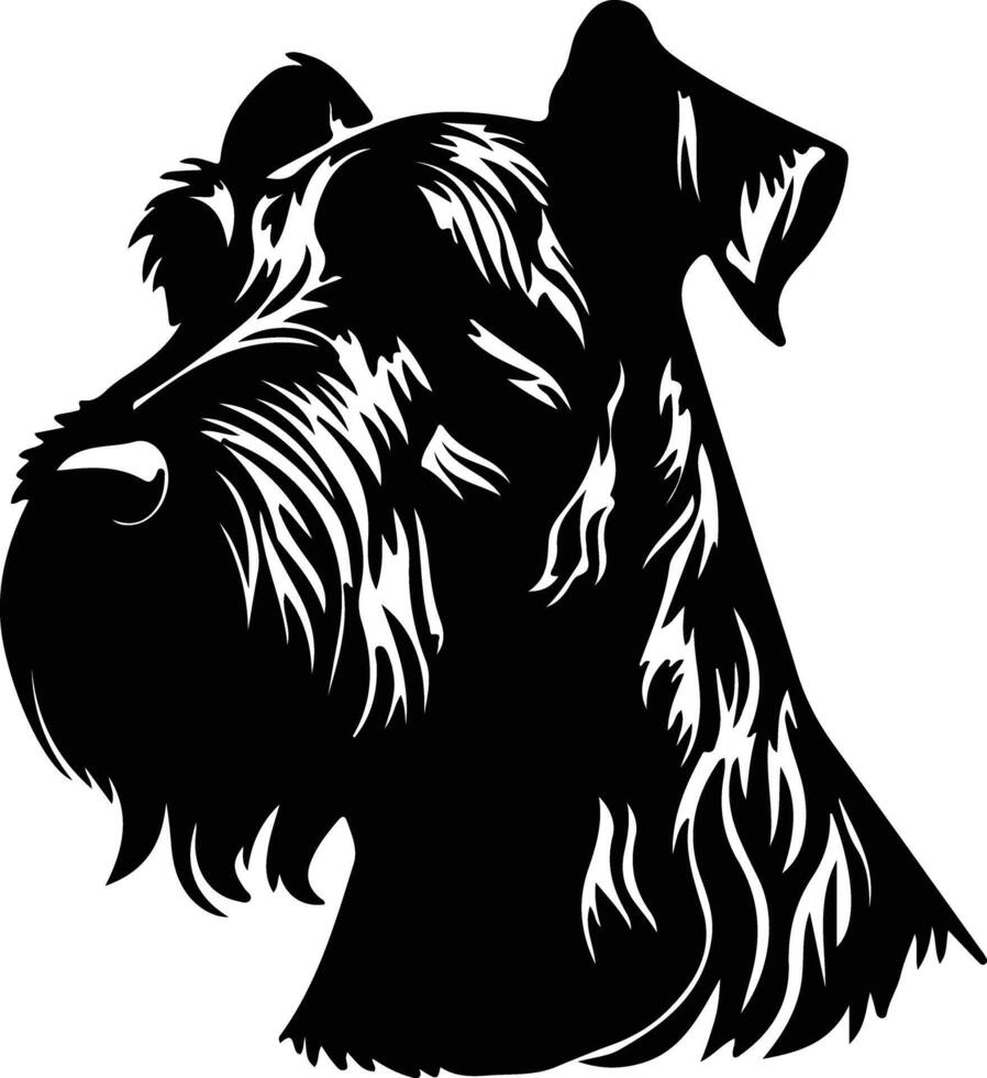 reusachtig schnauzer silhouet portret vector