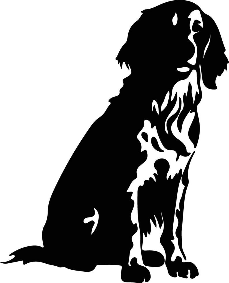 Engels setter zwart silhouet vector