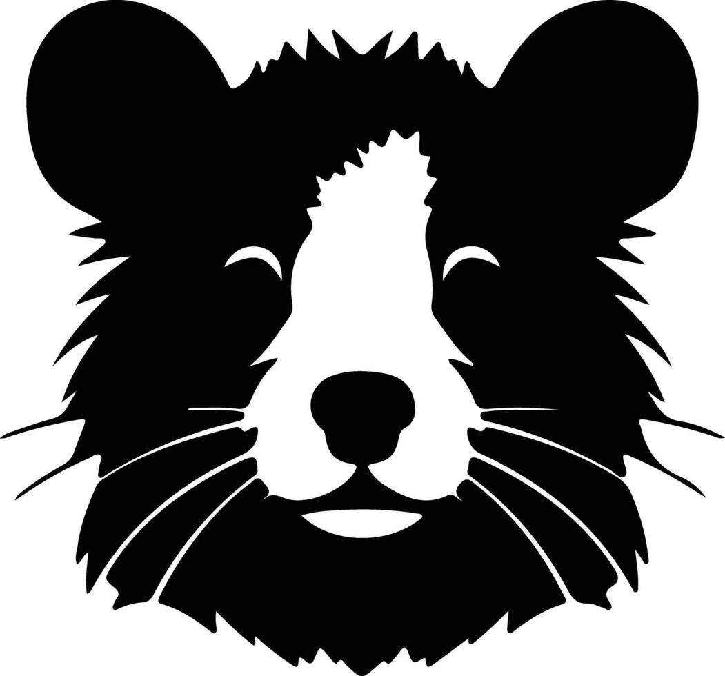 zwart beer hamster silhouet portret vector