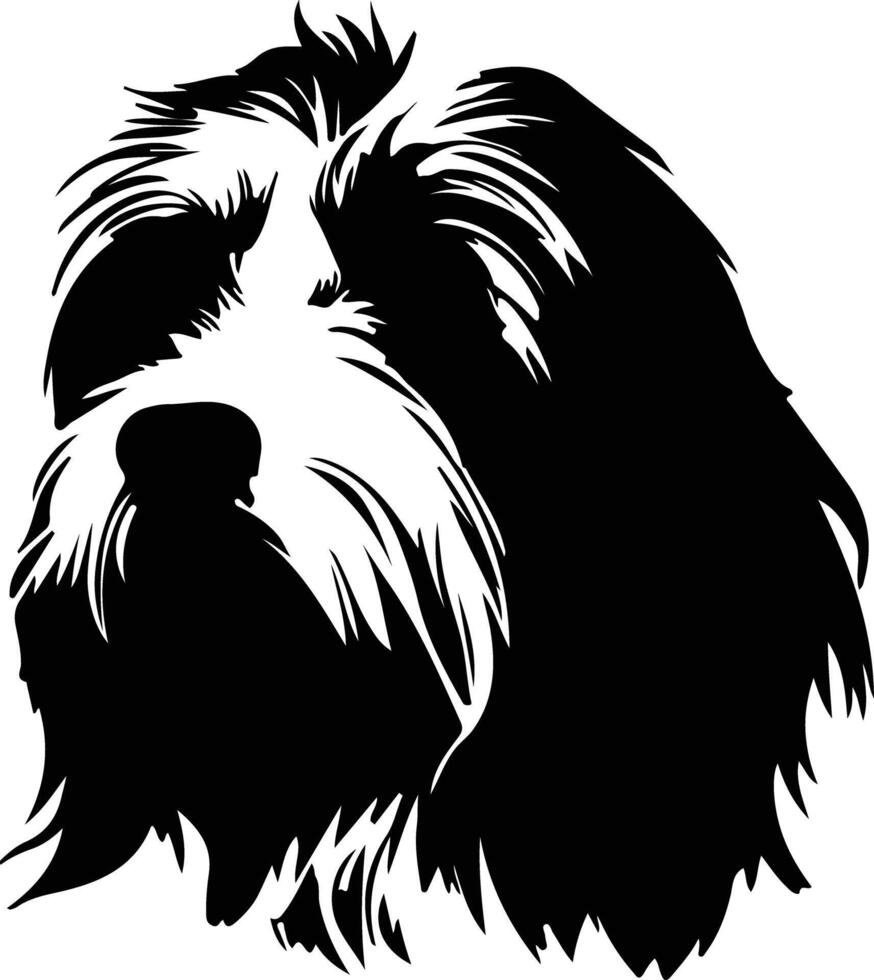 gebaard collie silhouet portret vector