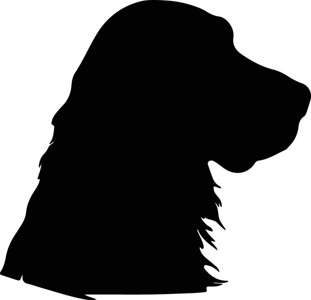 klungel spaniel zwart silhouet vector