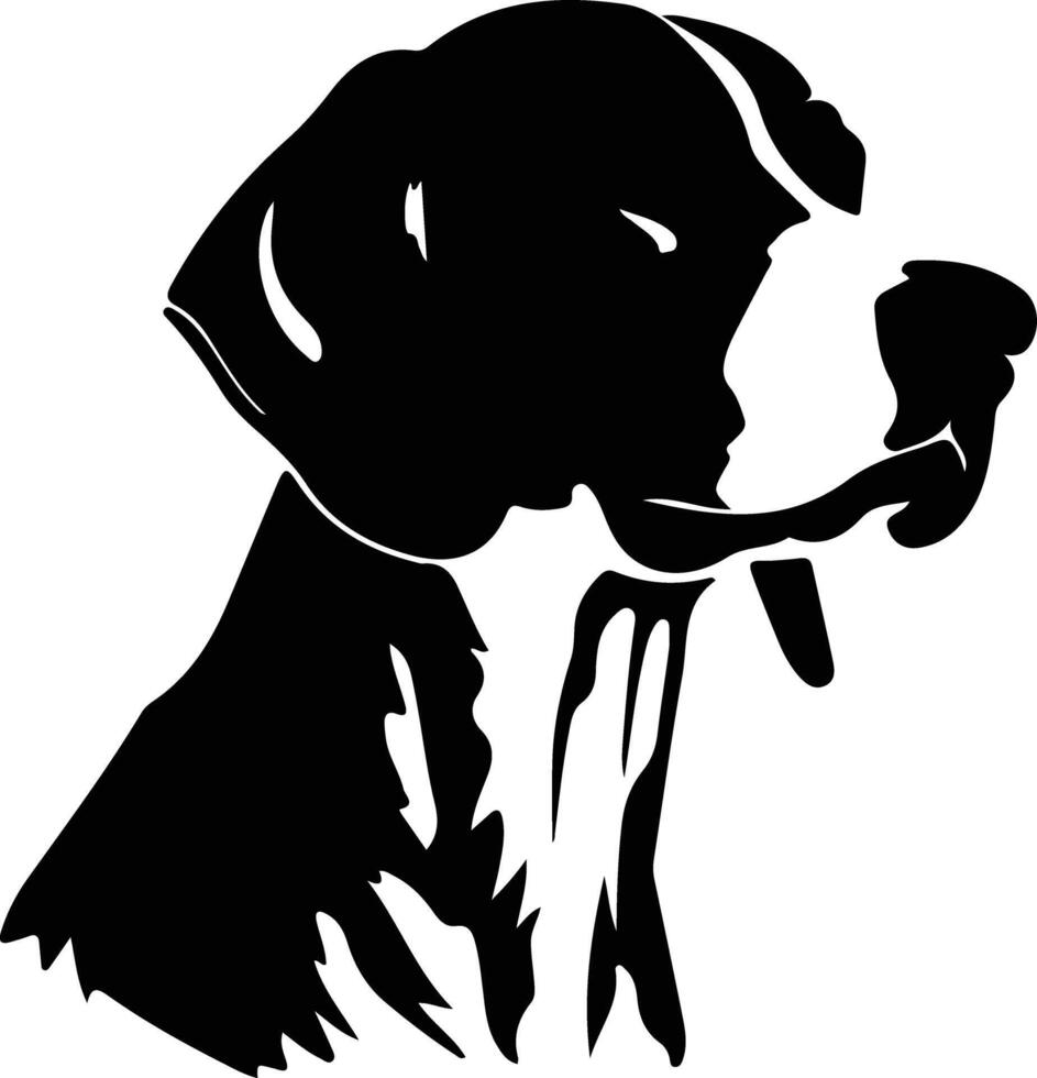 Engels foxhound silhouet portret vector