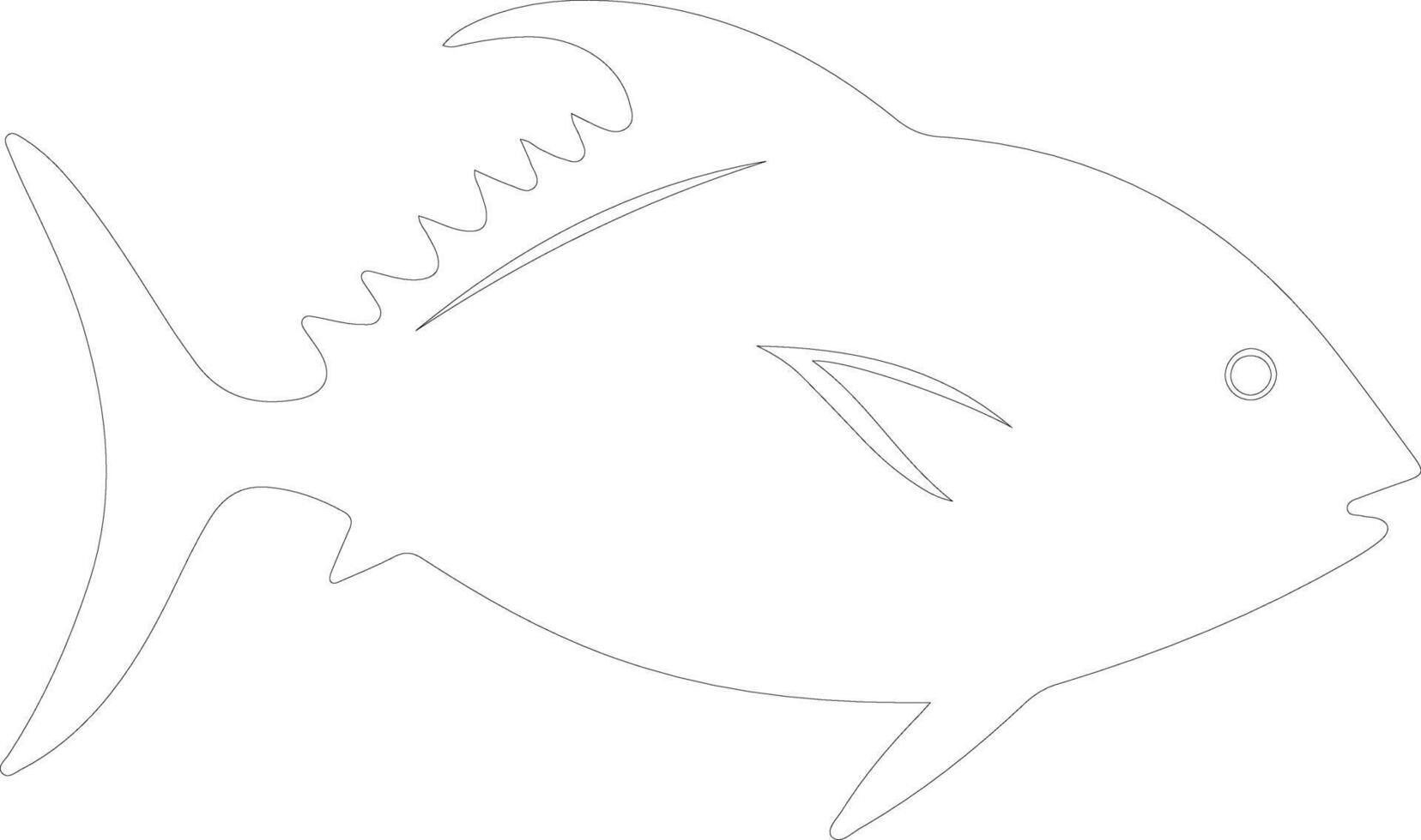 pompano schets silhouet vector