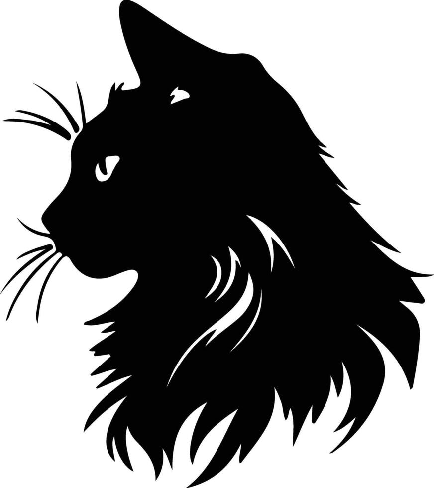 cymric kat silhouet portret vector