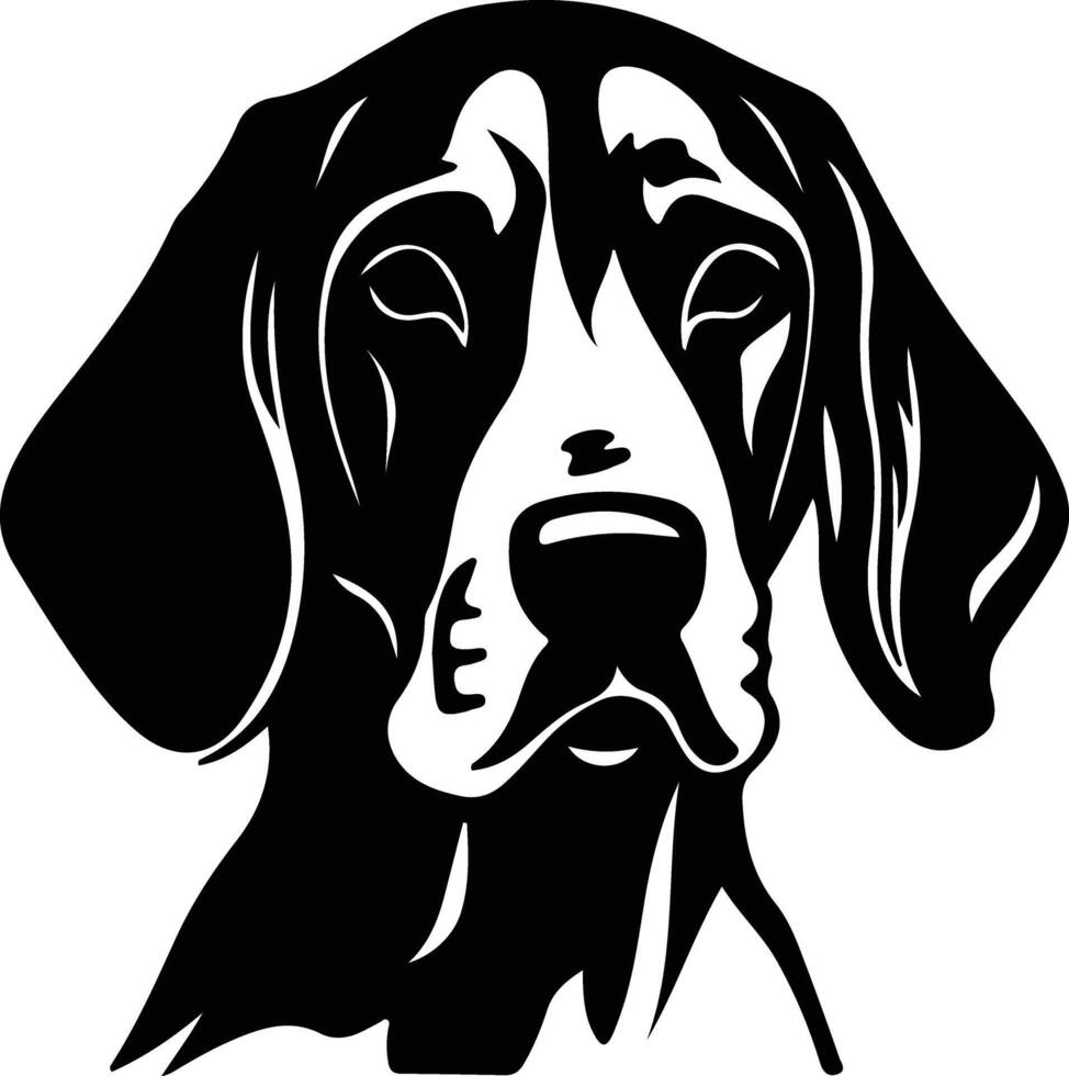 redbone coonhound silhouet portret vector