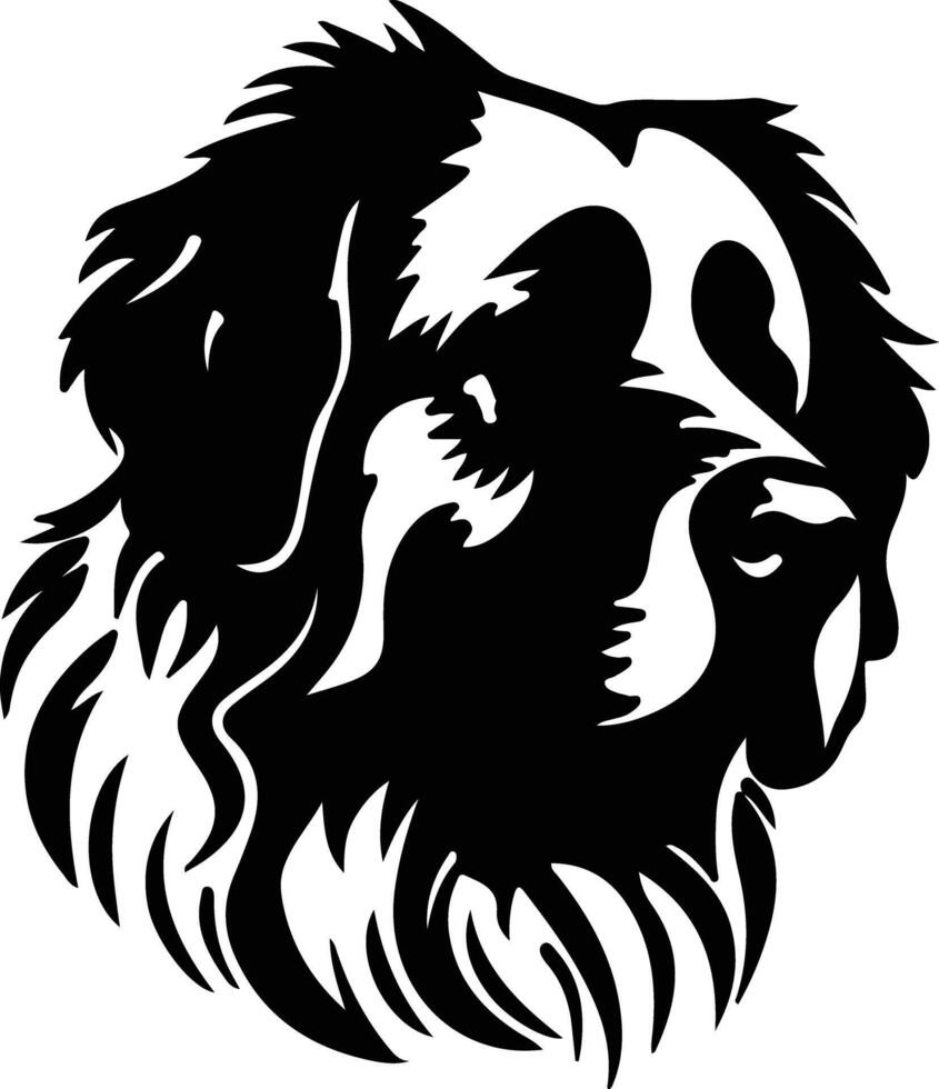 leonberger silhouet portret vector