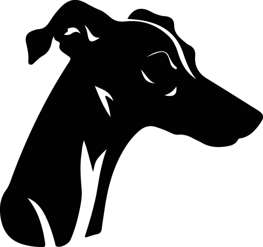 whippet silhouet portret vector