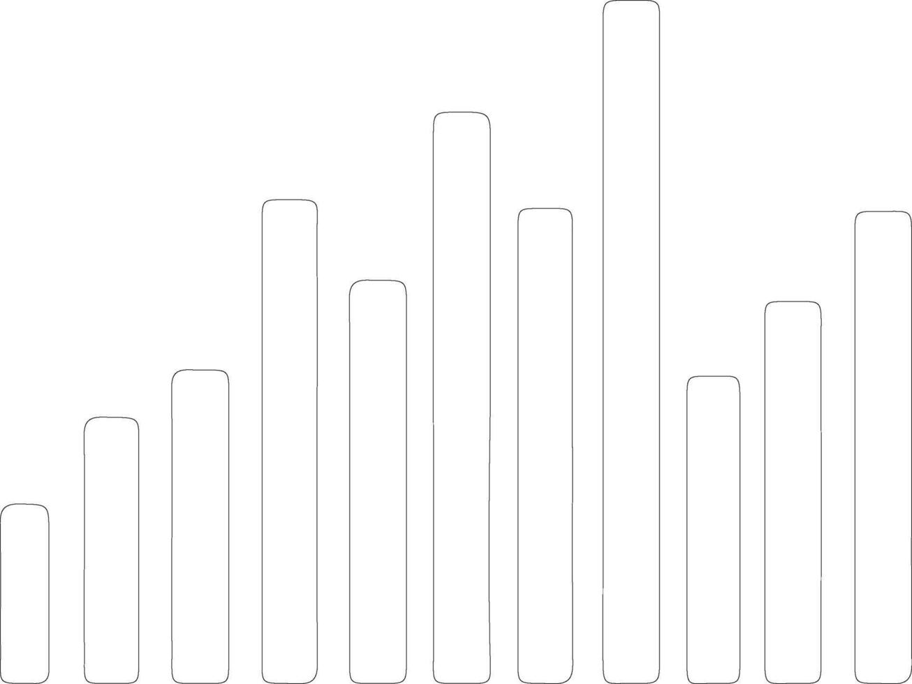 diagram icoon schets silhouet vector