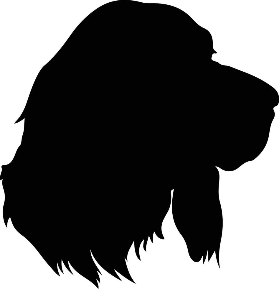 sussex spaniel silhouet portret vector