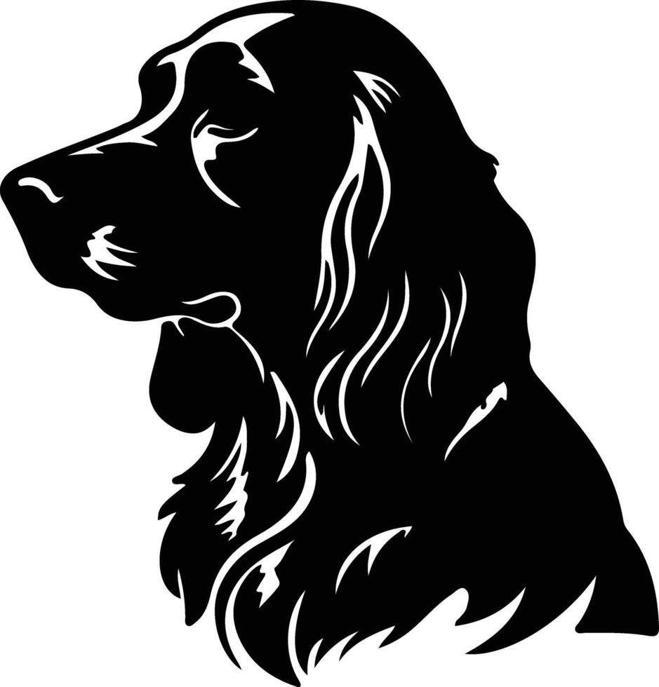 cocker spaniel zwart silhouet vector