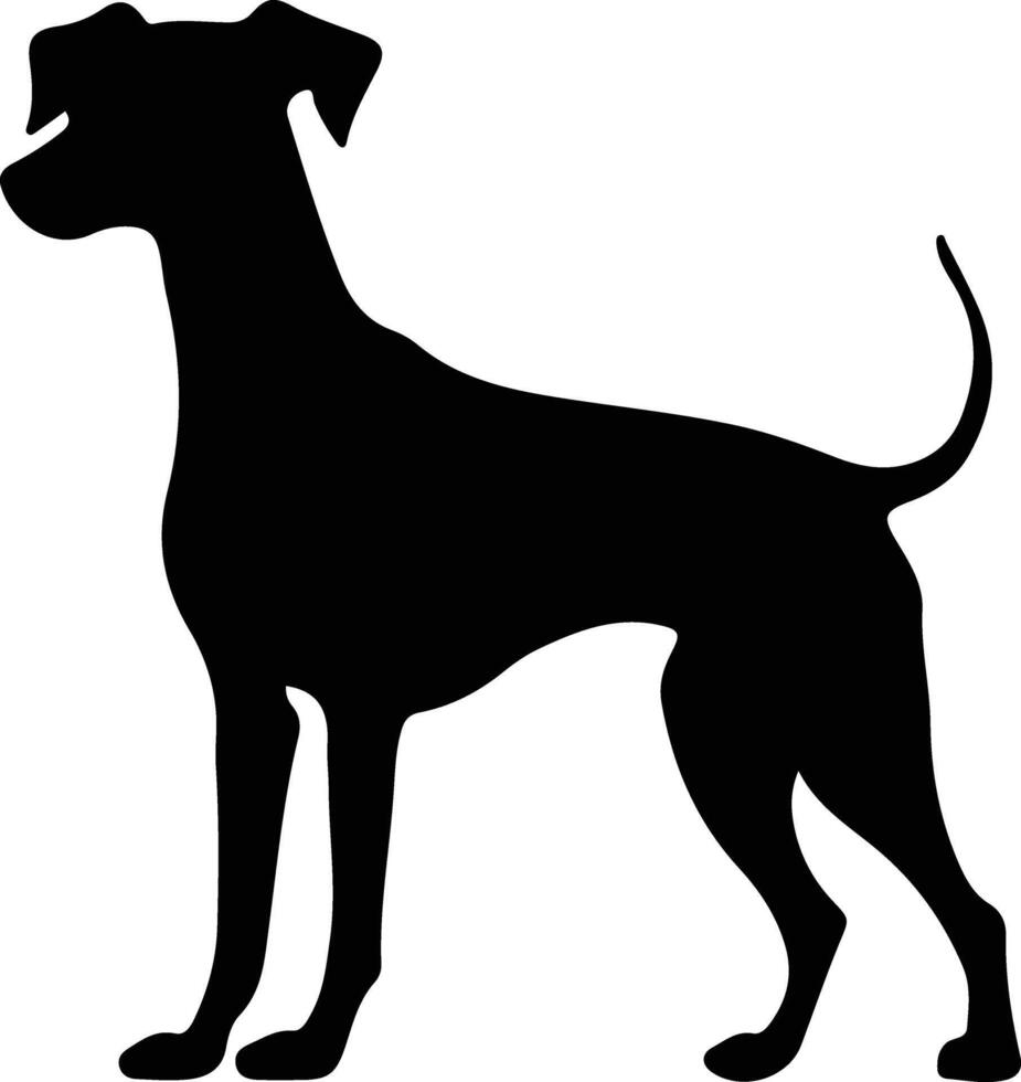 whippet zwart silhouet vector