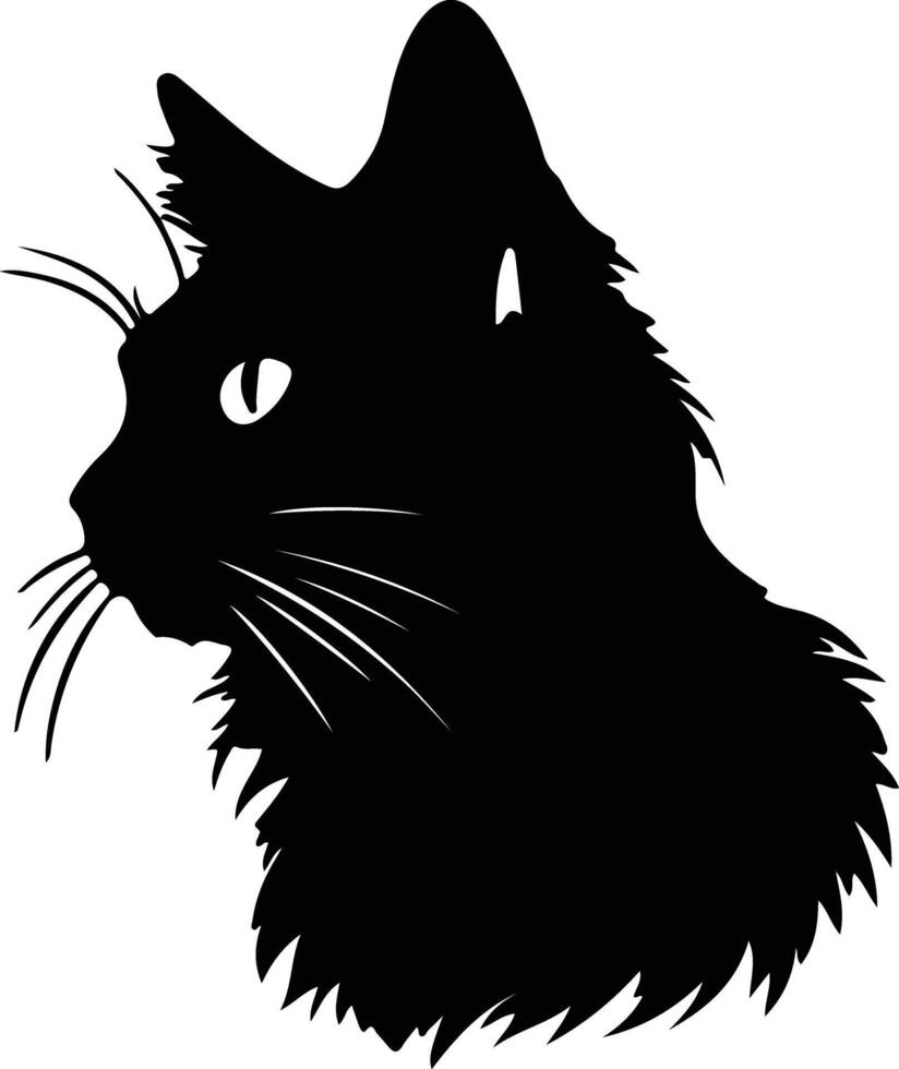 Somalisch kat silhouet portret vector